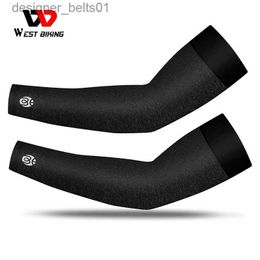Sleevelet Arm Sleeves WEST BIKING Ice Fabric Arm Sleeves UV Protection Summer Sport Running Cycling Driving Sunscreen Bands Outdoor Fitness Arm WarmerL231216