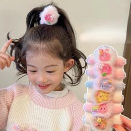 Hair Accessories Plush Loop For Girls In Autumn And Winter High Elasticity Thick Wound Rope Girl Versatile Ponytail