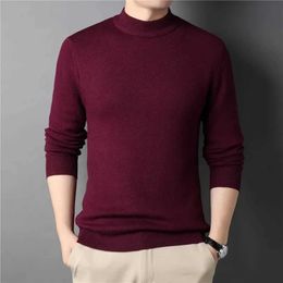 Men's Jackets Men s Jackets 2023 Brand Cashmere Sweater Half Turtleneck Men Sweaters Knit Pullovers For male Youth Slim Knitwear Man 231122L7Q3