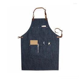 Table Skirt Japanese And Korean Fashion Cotton Canvas Cross Back Adjustable Apron For Men Womens Kitchen Cooking Baking Drop Delivery Dhftv