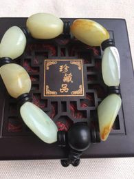 Bangle Natural raw hetian jade bracelet bangle handcarved jadite jade beads bracelets for men jade Jewellery real jade gift high quality