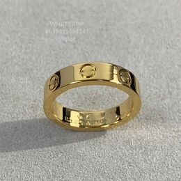 love ring V gold 18K 3 6mm will never fade narrow ring without diamonds luxury brand official reproductions With counter box coupl282O