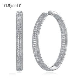 Top Quality 4cm Diameter Large Hoop Earrings White Jewellery Classic Jewellery Fast Women Big Circle Earring T190625296G