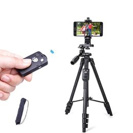 Accessories Yunteng 5218 Camera Tripod SelfPortrait Monopod Bluetooth Remote Control Selfie Phone Clip