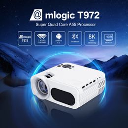 Projectors Q96 M7 Projector 19201080P 300 ANSI 5G4G WIFI BT Supported LED Video 8K Amlogic T972 Android 90 231215