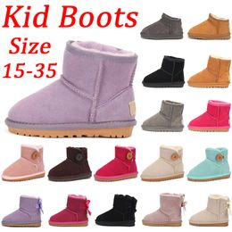 High quality uggskid Baby Boys Girls ug uggssy Booties Designer Shoes Toddler Shoes Winter uggsboot tasman Kids Boots Ultra Mini Boot Australia Sheepskin Snow Boot