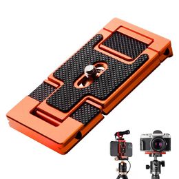 Holders K F Concept Smartphone Tripod Mount Aluminum Alloy Quick Release Plate with 1/4 Inch Screw for Camera Mobile Phone