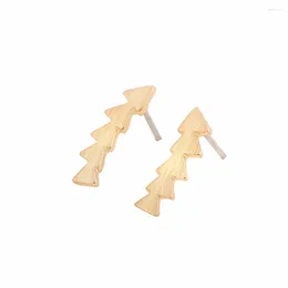 Stud Earrings Wholesale 10Pair/Lot Connected Triangle Long Line Brincos Jewellery Silver Gold Pink Gold-color For Women Gift