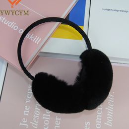 Ear Muffs Rex Rabbit Fur Hang Ear Cover Warm Winter Earmuffs Headwear Ear Muffs Fur Earmuffs Cold Ear Warmer Fold Ear Protection Headband 231215