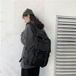 Black Backpack New Trend Female Backpack Fashion Women Backpack Waterproof Large School Bag Teenage Girls Student Shoulder Bags 21291D