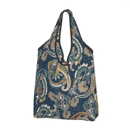 Shopping Bags Paisley Bag Reusable Grocery Eco Large Capacity Recycling Washable Handbag