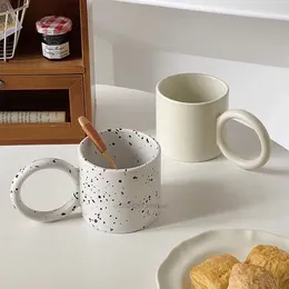 Mugs Big Ears Nordic Ceramic Mug Anti Scalding Milk Breakfast Coffee Cup School Office Home Creative Birthday Gift Water