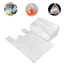Storage Bags 300pcs-100pcs Plastic T-shirt Design Retail Shopping Supermarket Packaging With Handles