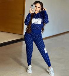 Spring and Autumn Women's Hoodie Pullover Sportswear Two piece Set Tracksuits Designer 2 Piece Sets Letter Print G Jogging zippered sportswear