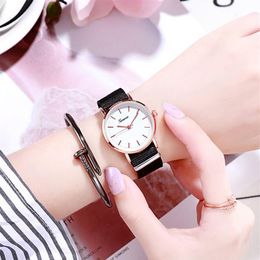 Colourful Nylon Belt Quartz Movement Watch Female Simple Fresh Girls Watches Analogue Classic Womens Wristwatches236z