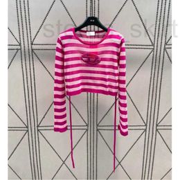 Women's T-Shirt Designer Trendy brand new pullover knitted sun protection top with classic hollow out in the middle and drawstring design for stretchability