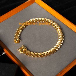 Hip Hop Jewellery Fashion Style Luxury And Heavy Necklace Super Big Cuban Necklace 24k Gold Cuban Chain Miami Cuban Link