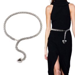 Women's Luxury Brand Candy Colour Pearl Beads Metal Thin Waist Belts Harajuku Slim Chain Belt Dress Accessories Cinturon Mujer