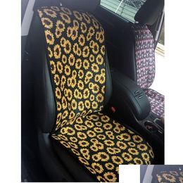 Chair Covers Sunflower Cactus Leopard Stripe Neoprene Antiskid Car Seat Er Sbr New Portable Pad Wholesale Drop Delivery Home Garden Ho Dhfvu