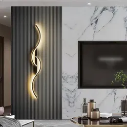 Wall Lamp Creative Strip Light Luxury Living Room TV Background Grille Extremely Simple Modern Staircase Bedroom Bedside