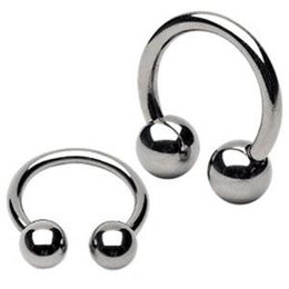 Steel Horseshoe 316L Surgical Steel Nose Labret Ear Piercing Hoop Ring Eyebrow Universal 16G Body Jewelry Whole255c