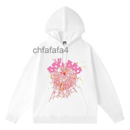 Black and White Designer Hoodie Womens Fashion Clothe Baseball Pullover High Quality Foam Print Spider Web Graphic Pink Sweatshirts Y2k Pullovers Jacket 8MGZ