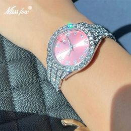 Wristwatches MISSFOX Pink Women Watch Luxury Small Face Elegant Quartz Watches For Ladies Icy Look Party Jewelry Mini Babe So Cute Arm Clock 231216