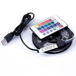 5V USB LED Strip Light 1M 2M 3M 4M 5M Warm White RGB 2835 TV Background Lighting Decoracion Fairy Lights 3 Key Control266f