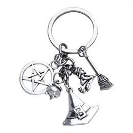 Keychains Car Key Chain Wizard Hat Keychain Witch Ring Universal Hanging Pendant Halloween