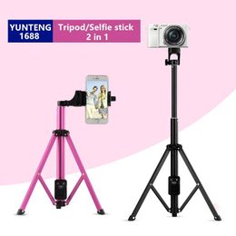 Holders Yunteng Handheld Tripod SelfPortrait Monopod Selfie Stick Bluetooth Remote Control for Camera Phone Gopro