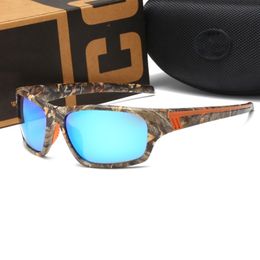 9022 Outdoor Camouflage Brille Sport Sonnenbrille Männer Spiegel Linsen Frauen Radfahren Sonnenbrille UV400 Original Box