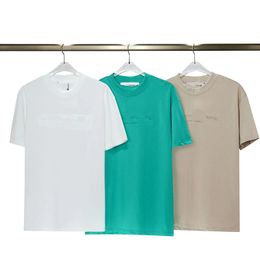 Yaz Erkek Tasarımcı Yüksek kaliteli çift iplik saf pamuklu kumaş yuvarlak boyun 3d baskılı harf kabartması kısa kollu t-shirt erkek gömlek giysi haikyuu s-2xl yy