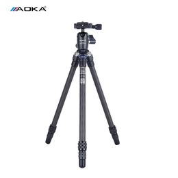 Holders AOKA CMP163CL Carbon Fiber Tripod Portable Camera Stands With KB20 Ball Head 3 Section Max Loading 3kg