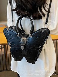 School Bags Butterfly Backpack For Women Fashion Cool Embroidered Shoulder Bag Students Large Capacity Portable Tote