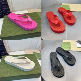 designer Sandals thong slippers Beach summer sandals Chevron rubber sandal Black Flip-flops With Box 351