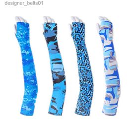 Sleevelet Arm Sleeves 1 Pair(2PCS) Men's and women's outdoor sports long ice sleeve sunscreen Ice silk Mittens Stretch Gs ST032L231216