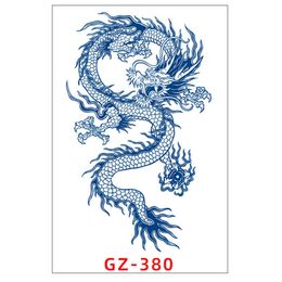 Herbal Tattoo Sticker Waterproof and Wear resistant Half Snake Dragon Wings Juice