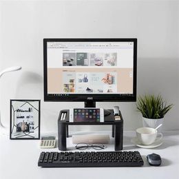 1PC Adjustable Home Office Desktop Monitor Stand Self Assembly LCD TV Laptop Rack Computer Screen Riser Shelf Y200429282H