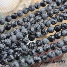 Snowflake Obsidian Beads 8mm Jewellery Loose Beads 5 Strands Whole 235E