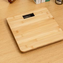 Household Scales Wood Body Weight Scale Fallproof Precise Smart Fat Electronic Weighing LED Digital Bathroom 231215