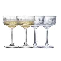 Wine Glasses 4PCS Elysia Champagne Cups Goblet Cocktail Martini Glass Set of 4 231216