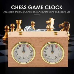 Chess Games Wooden Compact Digital International Retro Portable Competition Game Timer Mechanical Count Up Down Analogue Chess Clock Gift 231215