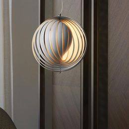 Italy Designer Rotary Moon Pendant Lamps Living Room Light Modern Minimalist el Restaurant Cafe Bar Circle Pendant Light2389