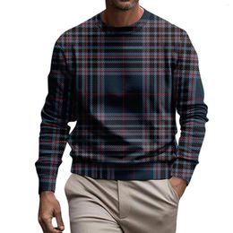 Men's Hoodies Arrival Men Long Sleeved Shirts Fashion Autumn Cotton Plaid Youth Regular Fit Casual Daily Versatile Pullover Tops For