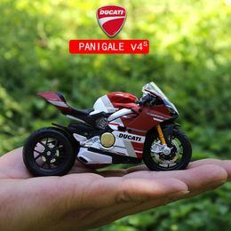 Diecast Model Maisto 1 18 Panigale V4S Corse 1199 Motorcycle Model Toy Vehicle Collection Shork-Absorber Off Road Autocycle Toys Car 231208