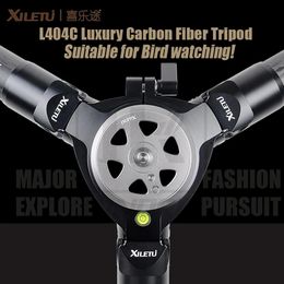 Accessories XILETU L404C Luxury Carbon Fibre DSLR Camera Tripod Suitable for Bird Photographing 40mm Max Tube Hollow Flange Design 30kg Load