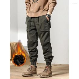 Men's Pants Autumn And Winter Thickened Workwear Outdoor Loose Casual Leggings Trendy Multi Pocket