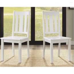 Camp Furniture Bankston Wood Dining Chair Set Of 2 White Indoor Balcony Garden