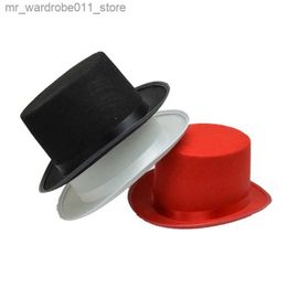 Caps Hats Kids Retro Top Hat Boys Girls Role Play Magician Hat Rave Party Halloween Cosplay Props Stage Show Accessories Children Headwear Q231216