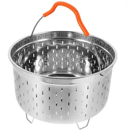 Double Boilers Stainless Steel Rice Steamer Rack Insert Pot Convenient Basket Food Silicone Electric Cooker Mantovarka